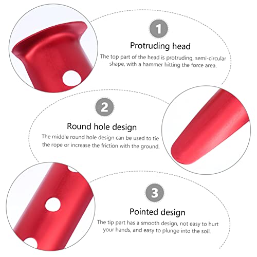 Piquetas de aluminio con diseño multianclaje para acampar 7