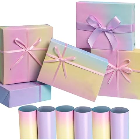 Yoljun Gradient Rainbow Gift Wrapping Paper Cover