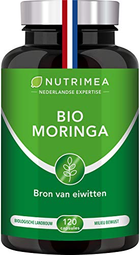 Moringa Oleifera BIO 400mg – Superfood – Voedingsstoffen, vitaminen, mineralen, aminozuren, zink en magnesium – Fitheid, Immuniteit, Antioxidant – 120 plantaardige capsules – Franse fabricatie – Nutrimea