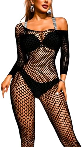 Kaei&Shi Fishnet Bodysuit, Rave Outfits, Backless Bodystocking Fits 0-18