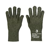 US Army Military Genuine Issue GI Men's Wool Nylon Blend Cold Weather Snow Winter Tactical Gloves (Medium, OD Green)