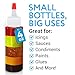 IMPRESA Plastic Squeeze Bottles - 4 Oz, Pack of 8, Clear - Mini Squeeze Bottles for Sauces, Condiments, Dressings, Camping & Travel - Cookie Decorating Supplies - Pancake Art Kit