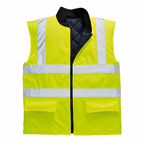 Portwest Gilet HV Réversible, Couleur: Jaune, Taille: L, S469YERL