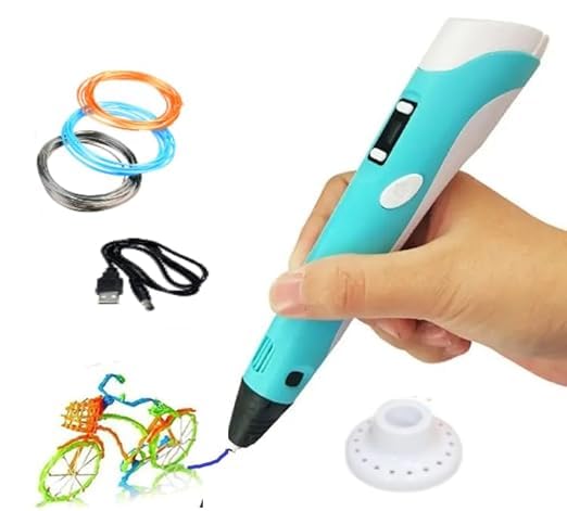 ADOERE 3D Printing Pen with Display - Includes 3D Pen, 3 Starter Colors of PLA Filament, Stencil Book + Project Guide and Charger (Assorted)-picture-20