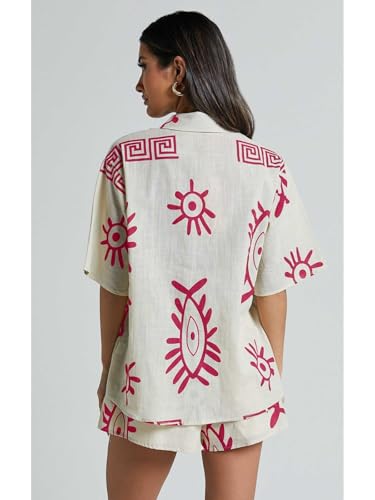 Image of Leriya Fashion Women's Rayon Co-ord Set Stylish | Summer Pajama Set for Women & Girl for Beach & Holiday Look | Night Suit| Summer Vacations Printed Pyjama Set for Goa Beach Outfits