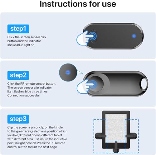 image for Sycelu RF Remote Control Page Turner for Kindle Paperwhite Accessories