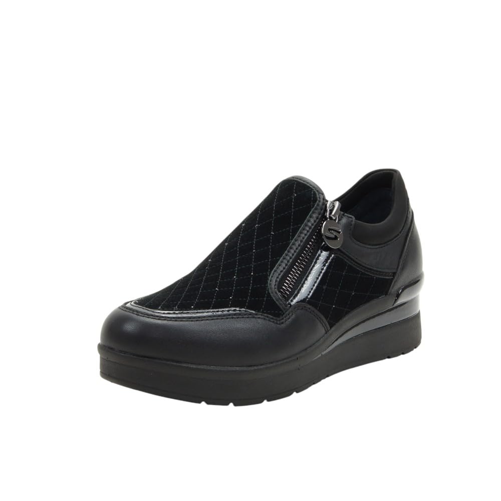 Scarpa Casual Camoscio con zeppa in Gomma - 222959 per: Donna