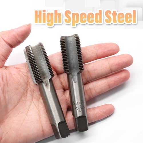 Image of 2pcs M22x1.5 Tap, M22 Metric Thread Right Hand Tapping Tool, HSS Thread Milling Taps (M22 x 1.5, 1 Pair)