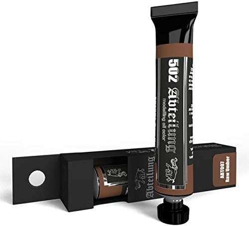 Abteilung502 ABT007 Raw Umber, Modelling Oil Color Tube - Model Building Paints and Tools # AK-ABT007