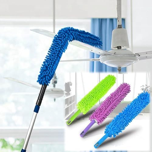 Deetto Microfiber Fan Cleaner Brush with Long Rod Flexible Fan Cleaning