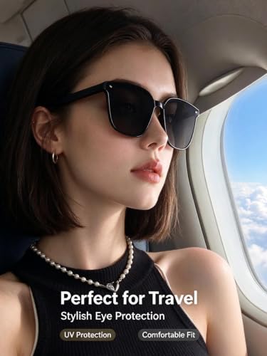 ChayWillow Foldable Oversized Square Sunglasses with UV Protection - image 5