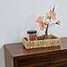 Bathroom Tray Countertop, 10 Inch Water Hyacinth Bathroom Basket, Toilet Tank Bathroom Vanity Tray, Rattan Wicker Tray for Bathroom Decor Coffee Table (Small)