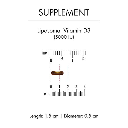 Dr. Mercola, Liposomal Vitamin D3 Dietary Supplement, 5,000 Iu, 30 Servings (30 Capsules), Supports Heart And Immune Health, Non Gmo, Soy Free, Gluten Free #TOP4