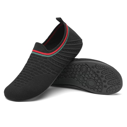 Women's and Men's Knitted Barefoot Flat Water Shoes Breathable Mesh Comfortable Lightweight Non-Slip Quick-Dry Aqua Socks Shoes for Beach Swim Yoga Exercise Sports2