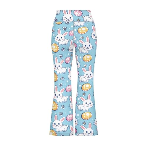 Girl's Flare Leggings High Waisted Kids Yoga Pants Stretchy Bell Bottoms Tummy Control Dance Bootcut Pants3