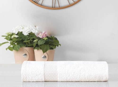 Image of Fash Home-100% Bamboo Loops Luxury Bath Towel-550 GSM|Large Size-75X150 cm|Super Soft|Quick Absorbent|Natural antibacterial towel ideal Gift Set for new borns,sensitive skin teens,Men,Women & Couples.