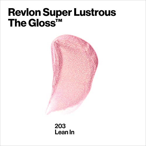 Revlon Lip Gloss, Super Lustrous The Gloss, Non-Sticky, High Shine Finish, 203 Lean In #TOP1