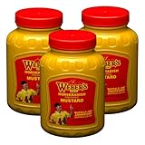 Weber’s Original Horseradish Mustard, 16 oz (Pack of 3) | Buffalo’s Iconic Mustard Since 1922 | Limited-Edition Buffalo Bills “Buffalo Joe” Label | Bold, Zesty, Vegan & Gluten-Free