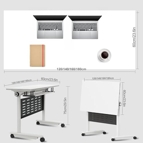 Mesa De Conferencias Plegable Moderna De 2,4 M con Ruedas Silenciosas - Mobiliario para Oficina, Sala De Juntas, Aula y Sala De Reuniones