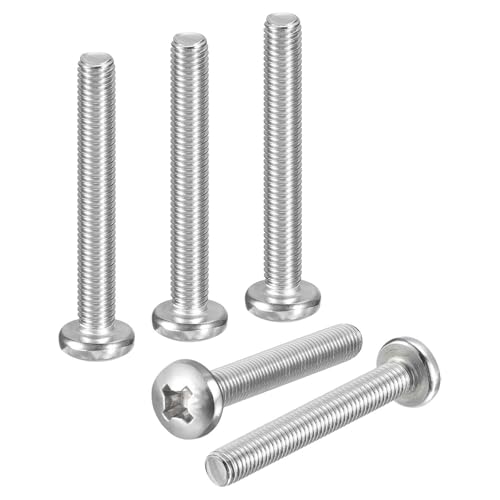 Image of DTGN M8-1.25x60 Phillips Pan Head Machine Screws 304 Silver 8pcs