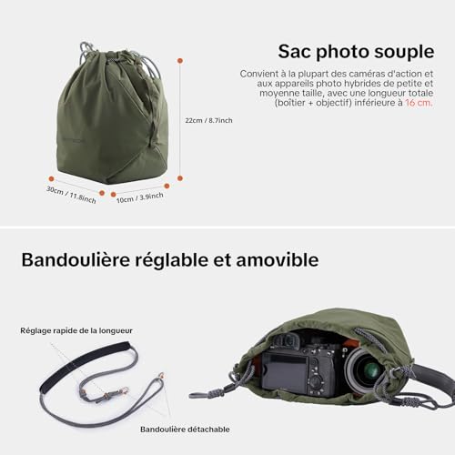 Sac à cordon PGYTECH OneGo housse de transport pour boîtier Nikon Canon