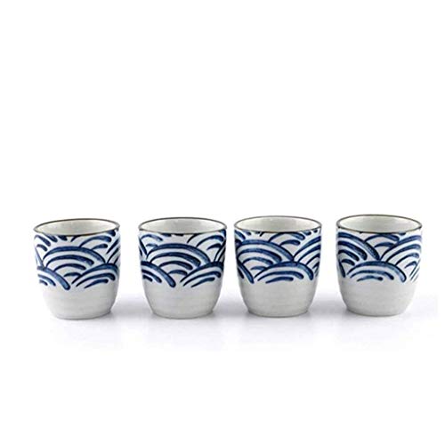 Juego de sake de estilo japonés de cerámica CHFYIJYHM: juego de 5 copas de vino simples para casa 2