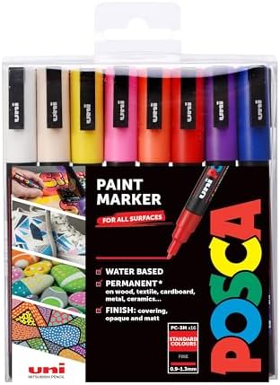 Posca PC-3M - Pack de 16 rotuladores de pintura al agua con punta...