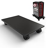 WEGASTU CPU Stand、Computer Tower Stand、Mobile CPU Holder with 4 Caster Wheels Fits for PC、Printer、Most Computer Tower、Office、Home、Planter Caddies、Dog Bowl Stand (Black)