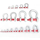 Bügel feuerverzinkt 2 Tonnen geschweift Hochfeste Schäkel Schaekel Rundschäkel Verbinder GK8 2000kg