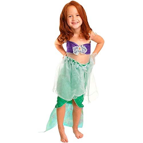 Fantasia Ariel Pequena Sereia Bebe Luxo Disney Único 1-2