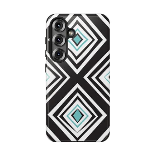 Coque Samsung S25 géométrique diamant rigide et brillante anti-rayures antichoc