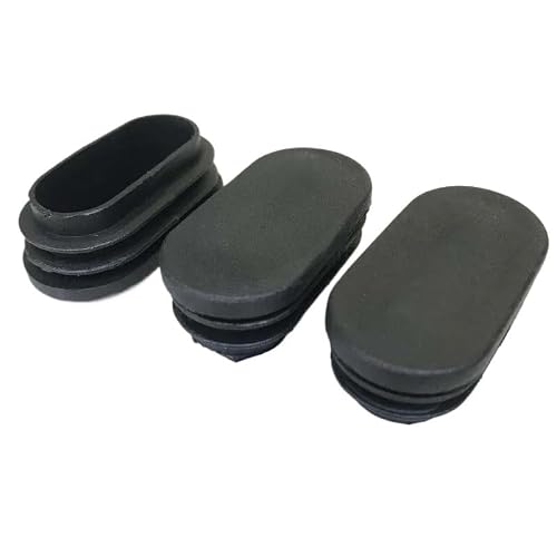 caps soft plastic caps, Oval Rectangle Blanking End Cap For Tube Pipe Furniture Black Multiple Sizes 20 Pcs(15x30mm)