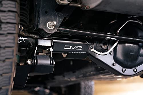 Image of DV8 Rear Differential Skid Plate for 2021-2026 Ford Bronco Black Finish | Paintable Aluminum Inserts, Quick & Easy Installation, Multiple Drain Holes, Bolt-on Installation