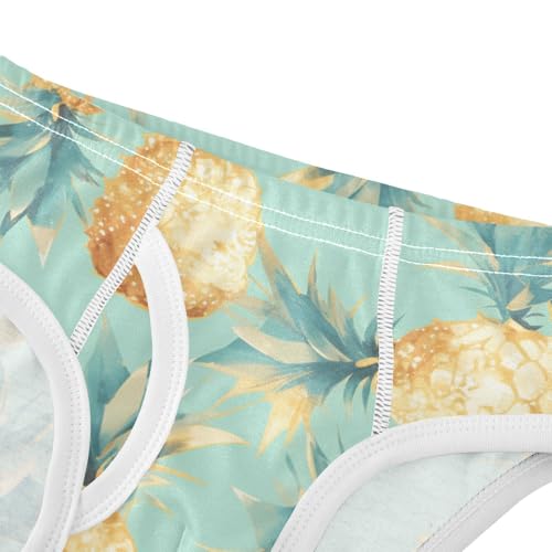 Gold Glitter Pineapples Mint Toddler Boys Cotton Kids Underwear Breathable Children Undies4