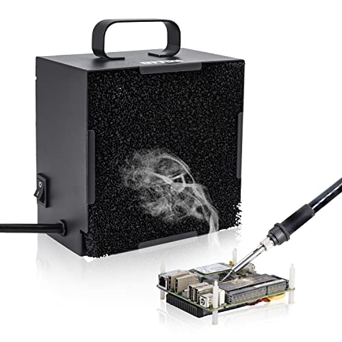 41mFml0ZHWL. SL500 KOTTO Solder Smoke Absorber Remover Fume Extractor Smoke Prevention Absorber DIY Working Fan for Soldering Station (Black)