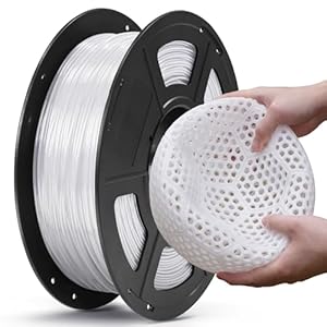 ANYCUBIC TPU Filament 1,75 mm, 95A TPU 3D Drucker Filament, Flexibel und weich, unterstützt Hohe Geschwindigkeit, Intelligente Identifikation, Maßgenauigkeit +/- 0,03, 1KG Milchig weiß
