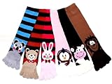 I&S 6 Pairs Crew Socks, Printed Fun Colorful Festive, Crew Sock Women Colorful Fancy Design Soft (Christmas #3)