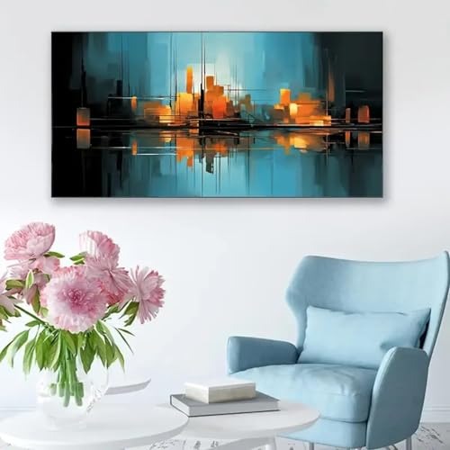 Images d'art mural pour salon moderne grand format 55x110cm peinture abstraite