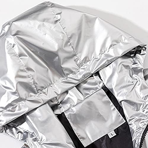 Blouson Bomber à Paillettes Homme - Brillant Métallique, Style Années 90 - Pour Carnaval, Scène, Soirée - Taille Unique Ajustable