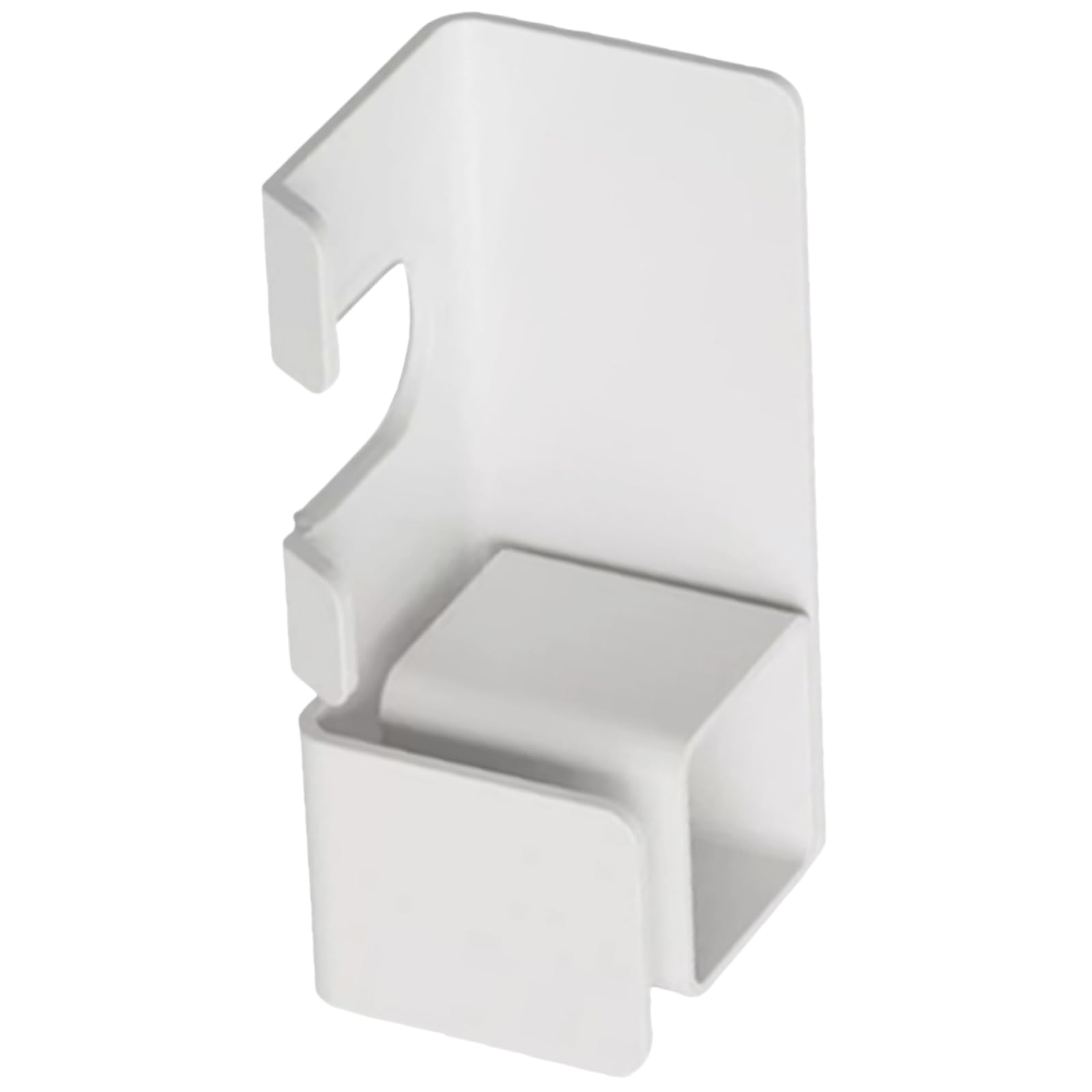 Msioytog White Adhesive Hair Dryer Holder With Adjustable Designs Features For Home And Hotel Bathroom Applications Hair Dryer Holder