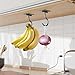 bussdis Banana Hook Under Cabinet - Adhesive Banana Hanger Under Counter, Metal Banana Holder Stand for Hanging Bananas or Kitchen Utensil, Keeps Bananas Fresh, Black, 1 Pack