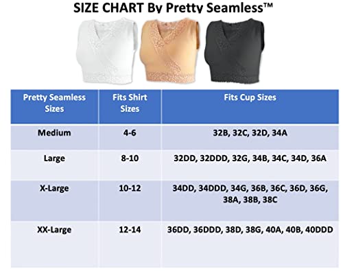 Pretty Seamless HSM-88884 3-Pack Women'S Seamless Wireless Unpadded Lace Trim Comfort Bra Black thumb #4