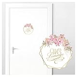 Grandora Türaufkleber WC Lounge mit Blumenranke DL441