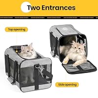 Conlun Transportbox Katze M, Flugzeugtaugliche Katzentransportbox bis 7kg – Ansicht 4