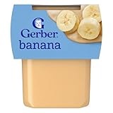 Gerber Stage 2 Baby Food, Banana Puree Tubs, No Artificial Colors or Flavors, Baby Puree, 2-Pack