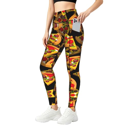 Leggings Pizza mujer mallas fitness compresion ropa gimnasio moda 3D