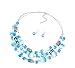 Produktbild Multi-Strang Kristall Perlen Halskette und Ohrringe Schmuck-set für Frauen und Mädchen