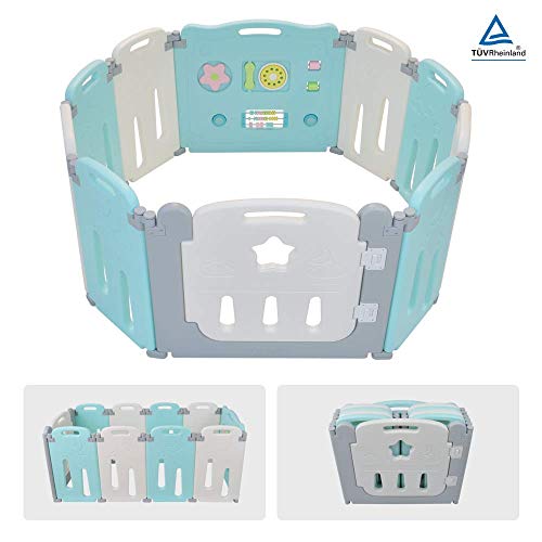 LILNAP Box Bambini Pieghevole & Estensibile con Certificazione CE e testato TÜV Rheinland (8+2 Pannelli)