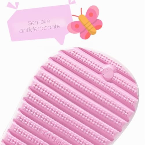 DRECAGE Mules et Sabots Enfants Pantoufles Chaussures Mixte Bébé Fille Garçon Chaussons Eté Piscine de Jardin Clogs Sandales de Plage à Enfiler Rose 21 EU – vue 4