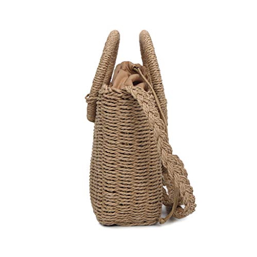 image for Vielgluck_Bag Handwoven Storage Bag with Adjustable Strap for Women, F